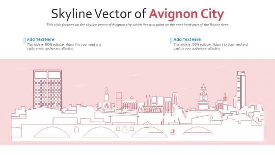 Skyline Vector Of Avignon City PowerPoint Presentation Ppt Template PDF