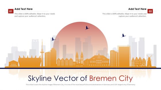 Skyline Vector Of Bremen City PowerPoint Presentation PPT Template PDF