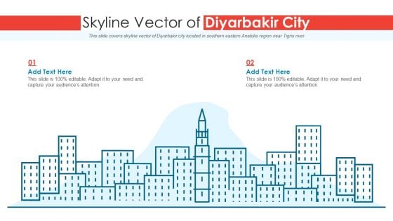 Skyline Vector Of Diyarbakir City PowerPoint Presentation PPT Template PDF