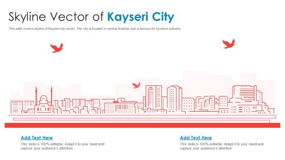 Skyline Vector Of Kayseri City PowerPoint Presentation PPT Template PDF