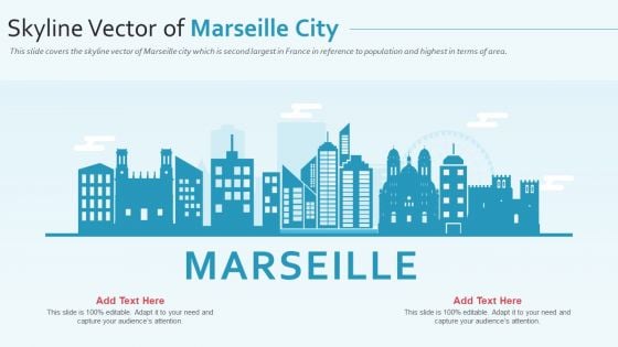 Skyline Vector Of Marseille City PowerPoint Presentation Ppt Template PDF