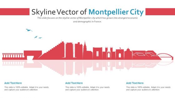 Skyline Vector Of Montpellier City PowerPoint Presentation Ppt Template PDF