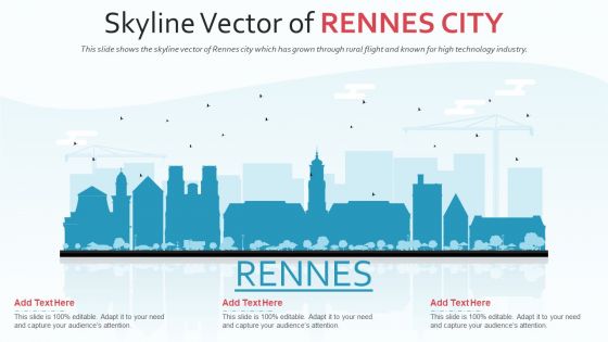 Skyline Vector Of Rennes City PowerPoint Presentation Ppt Template PDF