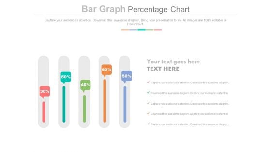 Sliders Percentage Data Chart Powerpoint Slides