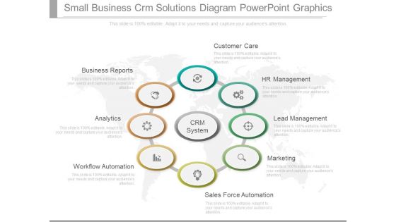 Small Business Crm Solutions Diagram Powerpoint Graphics