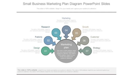 Small Business Marketing Plan Diagram Powerpoint Slides
