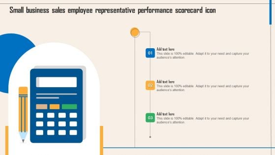 Small Business Sales Employee Representative Performance Scorecard Icon Demonstration PDF