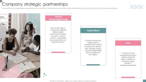 Small Business Venture Company Profile Company Strategic Partnerships Graphics PDF Small Business Venture Company Profile Company Strategic Partnerships Graphics PDF