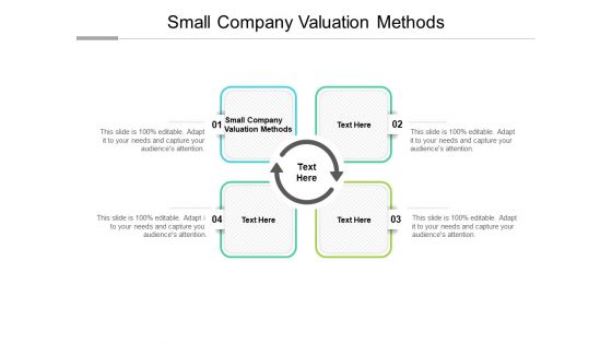 Small Company Valuation Methods Ppt PowerPoint Presentation Summary Cpb