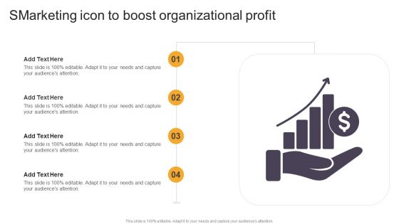 Smarketing Icon To Boost Organizational Profit Ppt Summary Smartart PDF