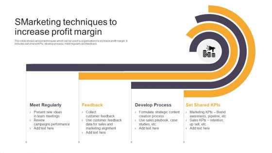Smarketing Techniques To Increase Profit Margin Ppt Styles Graphics Pictures PDF