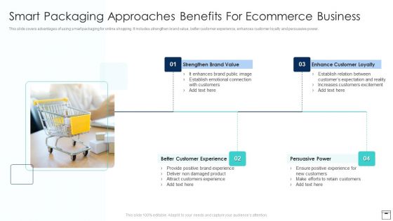 Smart Packaging Approaches Benefits For Ecommerce Business Elements PDF