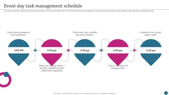 Smart Phone Launch Event Management Tasks Event Day Task Management Schedule Rules PDF
