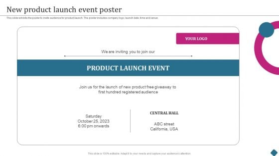 Smart Phone Launch Event Management Tasks New Product Launch Event Poster Pictures PDF