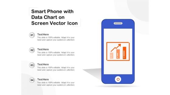 Smart Phone With Data Chart On Screen Vector Icon Ppt PowerPoint Presentation Themes PDF