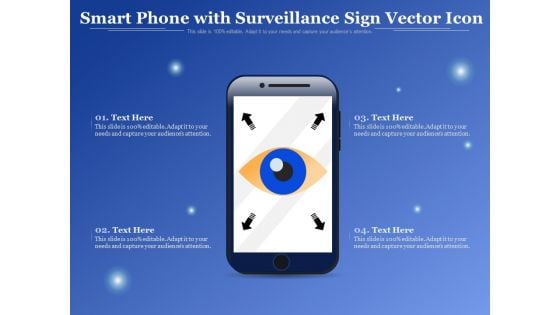 Smart Phone With Surveillance Sign Vector Icon Ppt PowerPoint Presentation Professional Master Slide PDF