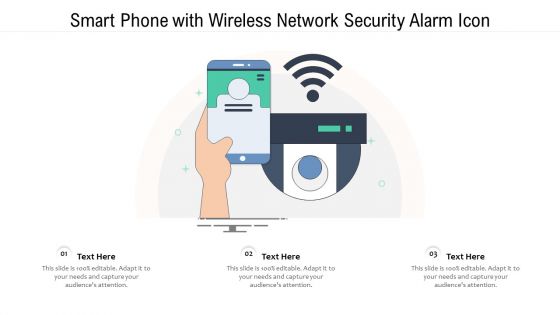 Smart Phone With Wireless Network Security Alarm Icon Ppt Pictures Graphics Tutorials PDF