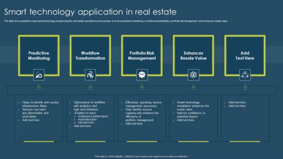 Smart Technology Application In Real Estate Microsoft PDF