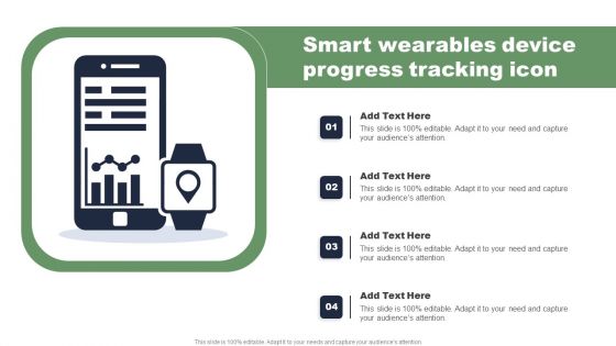 Smart Wearables Device Progress Tracking Icon Infographics PDF