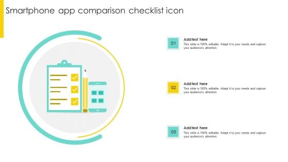 Smartphone App Comparison Checklist Icon Portrait PDF