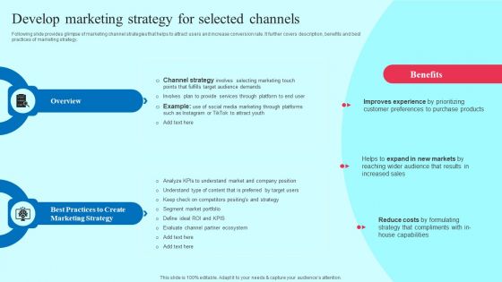 Smartphone Application User Acquisition Techniques Develop Marketing Strategy For Selected Channels Designs PDF
