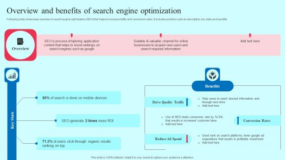 Smartphone Application User Acquisition Techniques Overview And Benefits Of Search Engine Optimization Graphics PDF