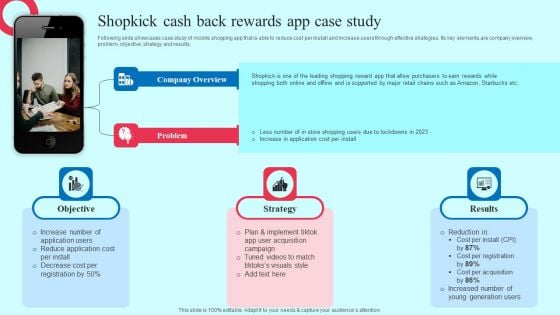 Smartphone Application User Acquisition Techniques Shopkick Cash Back Rewards App Case Study Professional PDF