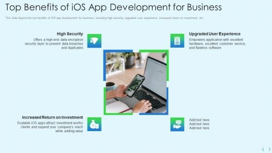 Smartphone Operating System Development IT Top Benefits Of Ios App Development For Business Infographics PDF