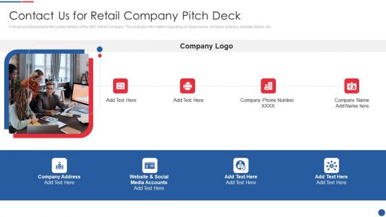 Smartwatch Firm Investment Pitch Deck Contact Us For Retail Company Pitch Deck Microsoft PDF