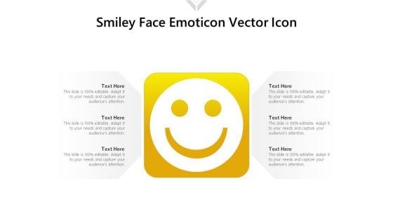 Smiley Face Emoticon Vector Icon Ppt PowerPoint Presentation File Tips PDF