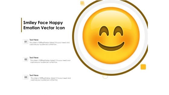 Smiley Face Happy Emotion Vector Icon Ppt PowerPoint Presentation File Infographics PDF