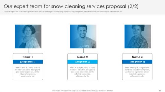 Snow Cleaning Services Proposal Ppt PowerPoint Presentation Complete Deck With Slides