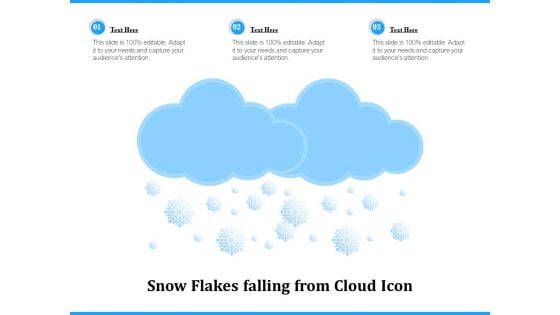 Snow Falling Down From Cloud Vector Icon Ppt PowerPoint Presentation Infographics Background Images PDF