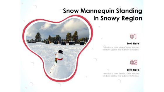 Snow Mannequin Standing In Snowy Region Ppt PowerPoint Presentation File Background Images PDF