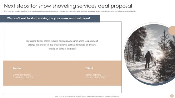 Snow Shoveling Services Deal Proposal Ppt PowerPoint Presentation Complete Deck With Slides