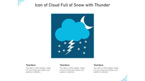 Snowflakes Icon Cloud Circle Ppt PowerPoint Presentation Complete Deck