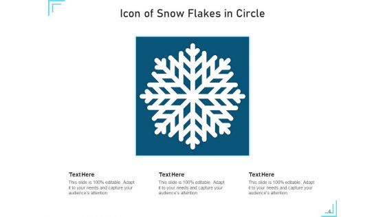 Snowflakes Icon Cloud Circle Ppt PowerPoint Presentation Complete Deck