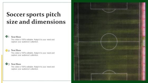 Soccer Sports Pitch Size And Dimensions Ppt Summary Background Images PDF