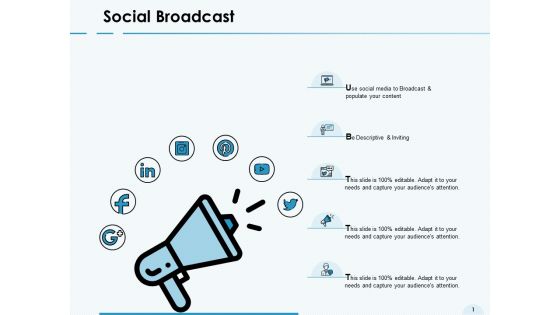 Social Broadcast About Us Ppt PowerPoint Presentation Ideas Sample