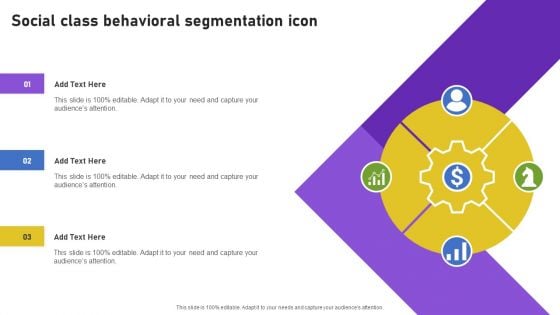 Social Class Behavioral Segmentation Icon Infographics PDF