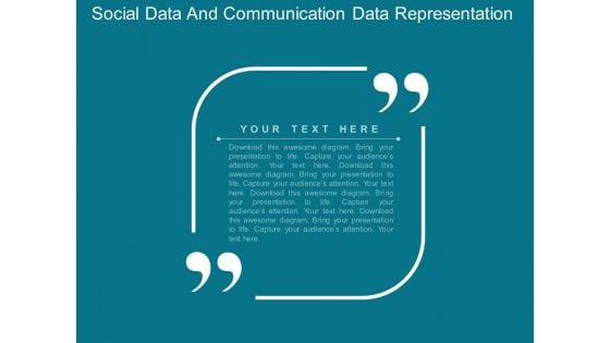 Social Data And Communication Data Representation Powerpoint Template