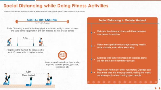 Social Distancing While Doing Fitness Activities Brochure PDF