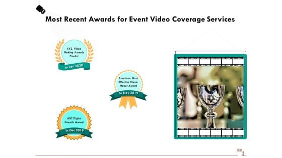 Social Gathering Movie Making Most Recent Awards For Event Video Coverage Services Brochure PDF Social Gathering Movie Making Most Recent Awards For Event Video Coverage Services Brochure PDF