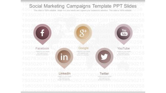 Social Marketing Campaigns Template Ppt Slides