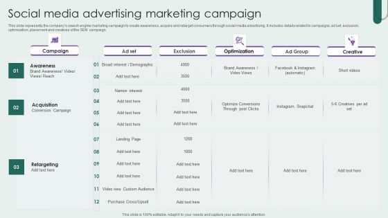 Social Media Advertising Marketing Campaign Pictures PDF Social Media Advertising Marketing Campaign Pictures PDF