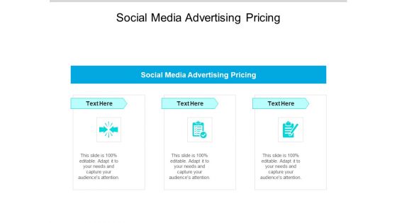 Social Media Advertising Pricing Ppt PowerPoint Presentation Infographic Template Backgrounds Cpb