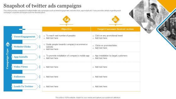 Social Media Advertising Through Twitter Snapshot Of Twitter Ads Campaigns Rules PDF