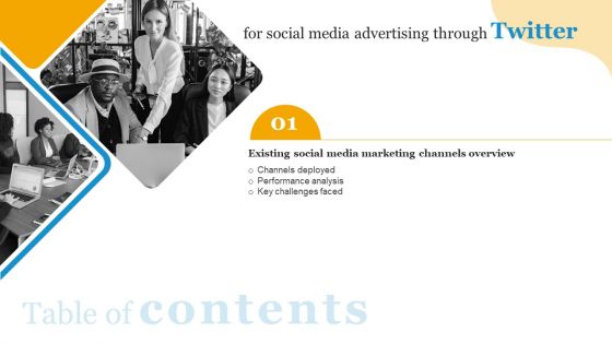 Social Media Advertising Through Twitter Table Of Contents Microsoft PDF