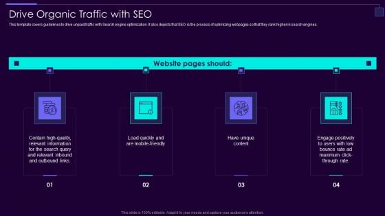 Social Media Brand Promotion Instructions Playbook Drive Organic Traffic With SEO Graphics PDF Social Media Brand Promotion Instructions Playbook Drive Organic Traffic With SEO Graphics PDF
