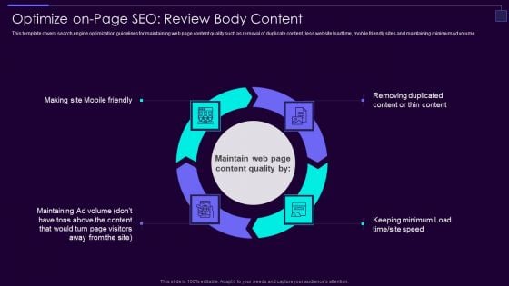 Social Media Brand Promotion Instructions Playbook Optimize On Page SEO Review Body Content Rules PDF Social Media Brand Promotion Instructions Playbook Optimize On Page SEO Review Body Content Rules PDF